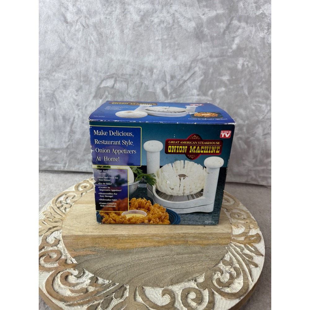 Great American Steakhouse Onion Machine TeleBrands Vintage As Seen On TV White